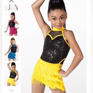 Weismann Forever Love Jazz Tap Costume. Like New. Adult small. Yellow, black